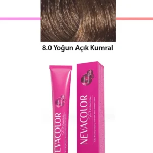 Premium 8.0 Yoğun Açık Kumral - Kalıcı Krem Saç Boyası 50 g Tüp