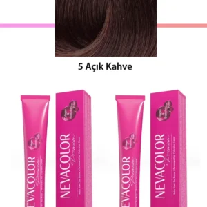 2 li Set Premium 5 Açık Kahve - Kalıcı Krem Saç Boyası 2 X 50 g Tüp