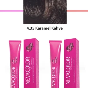 2 li Set Premium 4.35 Karamel Kahve - Kalıcı Krem Saç Boyası 2 X 50 g Tüp