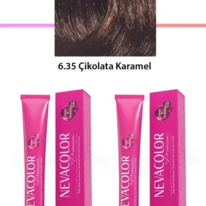 2 li Set Premium 6.35 Çikolata Karamel - Kalıcı Krem Saç Boyası 2 X 50 g Tüp