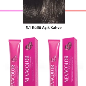 2 li Set Premium 5.1 Küllü Açık Kahve - Kalıcı Krem Saç Boyası 2 X 50 g Tüp