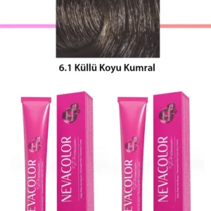 2 li Set Premium 6.1 Küllü Koyu Kumral - Kalıcı Krem Saç Boyası 2 X 50 g Tüp
