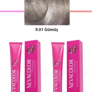 2 li Set Premium 9.01 Gümüş - Kalıcı Krem Saç Boyası 2 X 50 g Tüp