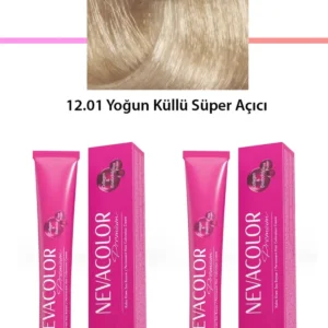2 li Set Premium 12.01 Yoğun Küllü Süper Açıcı - Kalıcı Krem Saç Boyası 2 X 50 g Tüp