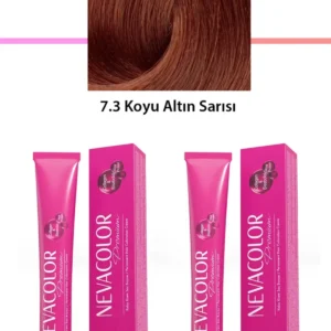 2 li Set Premium 7.3 Koyu Altın Sarısı - Kalıcı Krem Saç Boyası 2 X 50 g Tüp