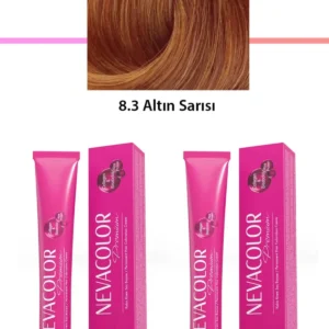 2 li Set Premium 8.3 Altın Sarısı - Kalıcı Krem Saç Boyası 2 X 50 g Tüp