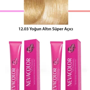 2 li Set Premium 12.03 Yoğun Altın Süper Açıcı - Kalıcı Krem Saç Boyası 2 X 50 g Tüp