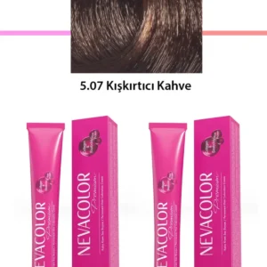 2 li Set Premium 5.07 Kışkırtıcı Kahve - Kalıcı Krem Saç Boyası 2 X 50 g Tüp