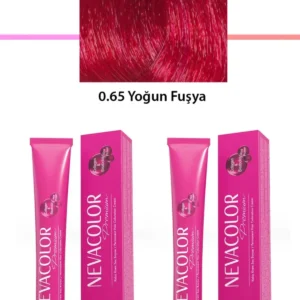 2 li Set Premium 0.65 Yoğun Fuşya - Kalıcı Krem Saç Boyası 2 X 50 g Tüp