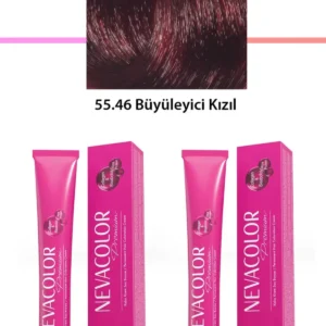 2 li Set Premium 55.46 Büyüleyici Kızıl - Kalıcı Krem Saç Boyası 2 X 50 g Tüp