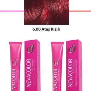 2 li Set Premium 6.00 Ateş Kızılı - Kalıcı Krem Saç Boyası 2 X 50 g Tüp