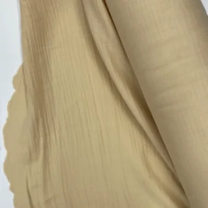 Çok Amaçlı Müslin Pamuklu Bebek Örtü ve Battaniye Kumaşı Müslin Bez Bej 80