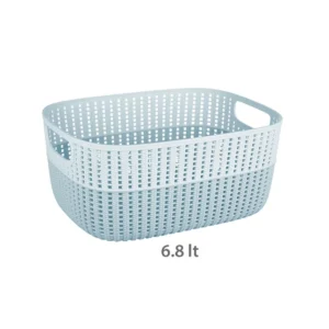 Çift Renkli Örgü ve Çamaşır Sepeti 6.80Lt 21.8 x 28.6 x 15.1 cm Renk3