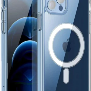 Iphone 12 Pro Max Kılıf Kamera Lens Korumalı Magsafe Destekli Şeffaf Darbe Emici Sert Kapak