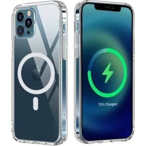 Iphone 13 Kılıf Kamera Lens Korumalı Magsafe Destekli Şeffaf Darbe Emici Sert Kapak