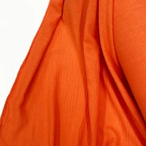 Keten Kumaş - Organik Kumaş - Perde Kumaşı - Ince Keten - Kıyafet Için Kumaş Örtü Turuncu 7