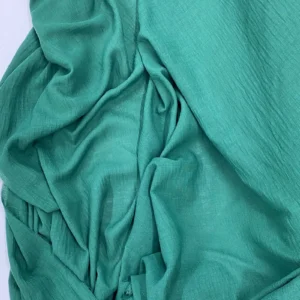 Keten Kumaş - Organik Kumaş - Perde Kumaşı - Ince Keten - Kıyafet Için Kumaş Örtü Koyu Yeşil