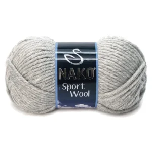 Sport Wool Atkı Bere Ceket Yelek Örgü İpi Yünü No: 195 Açık Gri Melanj