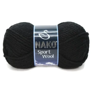 Sport Wool Atkı Bere Ceket Yelek Örgü İpi Yünü No: 217 Siyah