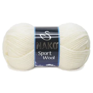 Sport Wool Atkı Bere Ceket Yelek Örgü İpi Yünü No: 300 Ekru