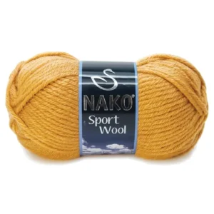 Sport Wool Atkı Bere Ceket Yelek Örgü İpi Yünü No: 10129 Hardal
