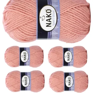 5 Adet Sport Wool Atkı Bere Ceket Yelek Örgü İpi Yünü No: 2807 Bonsai Çiçeği