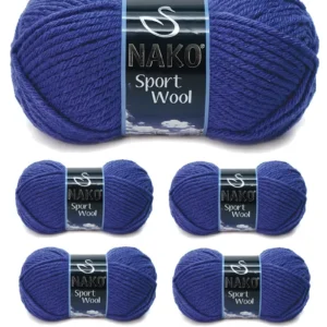 5 Adet Sport Wool Atkı Bere Ceket Yelek Örgü İpi Yünü No: 10472 Saks
