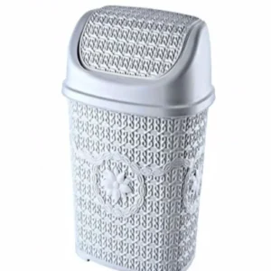 Gri Örgülü Çöp Kovası