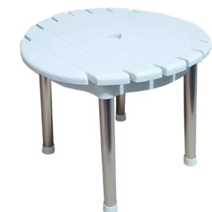 Lambiri Çelik Ayna Alüminyum Ayaklı Paslanmaz Yuvarlak Tabure