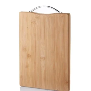 Metal Tutacaklı Lüx Bambu Kesme Tahtası 30cm X20cmx1.8cm