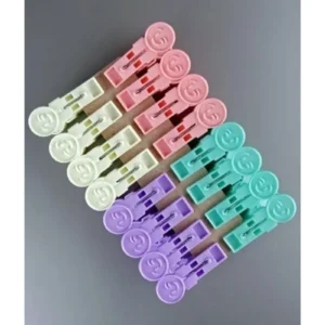 Gülen Yüz Tasarımlı Renkli Mandal 18'li