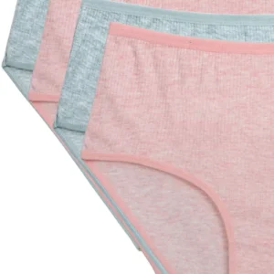 4'lü Yeni Seri Renkli Yüksek Bel Fitilli Ribana Bato Külot Şeftali Yeşil