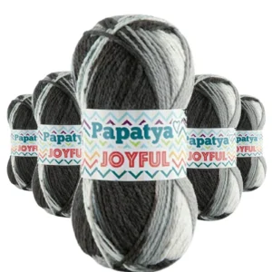 5 Adet Joyful Ekose Battaniye Ceket Panço İpi Yünü Renk no:14