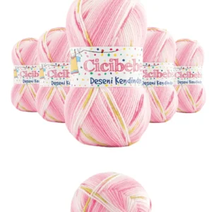 5 Adet Cici Bebe Kendinden Desenli Akıllı İplik Battaniye Yelek Ceket Yünü İpi Renk:01