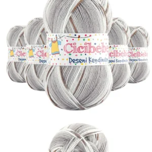 5 Adet Cici Bebe Kendinden Desenli Akıllı İplik Battaniye Yelek Ceket Yünü İpi Renk:12