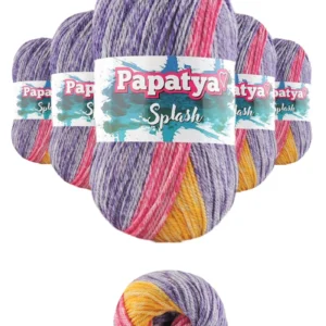 5 Adet Splash Ebruli 100 gr El Örgü İpi Yünü Renk no:01