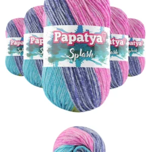 5 Adet Splash Ebruli 100 gr El Örgü İpi Yünü Renk no:02