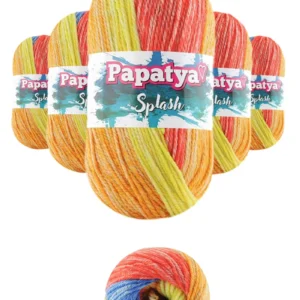 5 Adet Splash Ebruli 100 gr El Örgü İpi Yünü Renk no:04