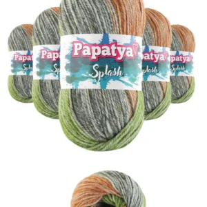 5 Adet Splash Ebruli 100 gr El Örgü İpi Yünü Renk no:05