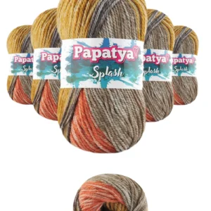 5 Adet Splash Ebruli 100 gr El Örgü İpi Yünü Renk no:06
