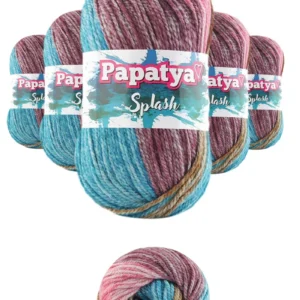 5 Adet Splash Ebruli 100 gr El Örgü İpi Yünü Renk no:08