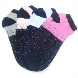 Kadın Bilek Çorap Yazlık Pamuklu Yumuşak Nokta Desen 4 Çift