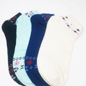 Kadın Bilek Çorap Yazlık Pamuklu Yumuşak Düz Renk 4 Çift