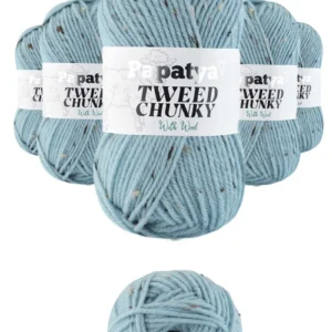 5 Adet Tweed Chunky Kırçıllı Hırka Battaniye Şapka Bere Örgü İpi Yünü - 5840