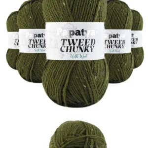 5 Adet Tweed Chunky Kırçıllı Hırka Battaniye Şapka Bere Örgü İpi Yünü - 6970