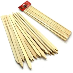 Bambu Adana Kebap Şişi Ahşap 25 Adet Yassı Çöp Şiş Kebap Şişi 30 cm