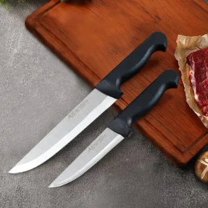 Atlantik Plastik Saplı 2 Li Et Kasap Bıçağı Seti 31 cm ve 25 cm Profesyonel