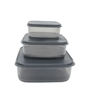 3'lü Yatay Füme Renk Saklama Kabı Viva-0X258