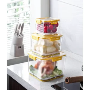 3'lü Kare Saklama Kabı Chef Box 00797