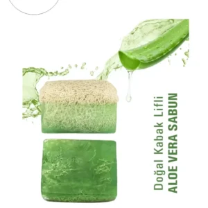 2 Adet Doğal Kabak Lifli Alovera Sabunu